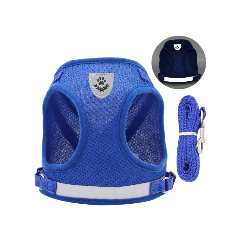 Breathable Dog Vest Harness Reflective Strap Comfortable Dog Harness for Small Pet Outdoor Activity Walking Accessory
