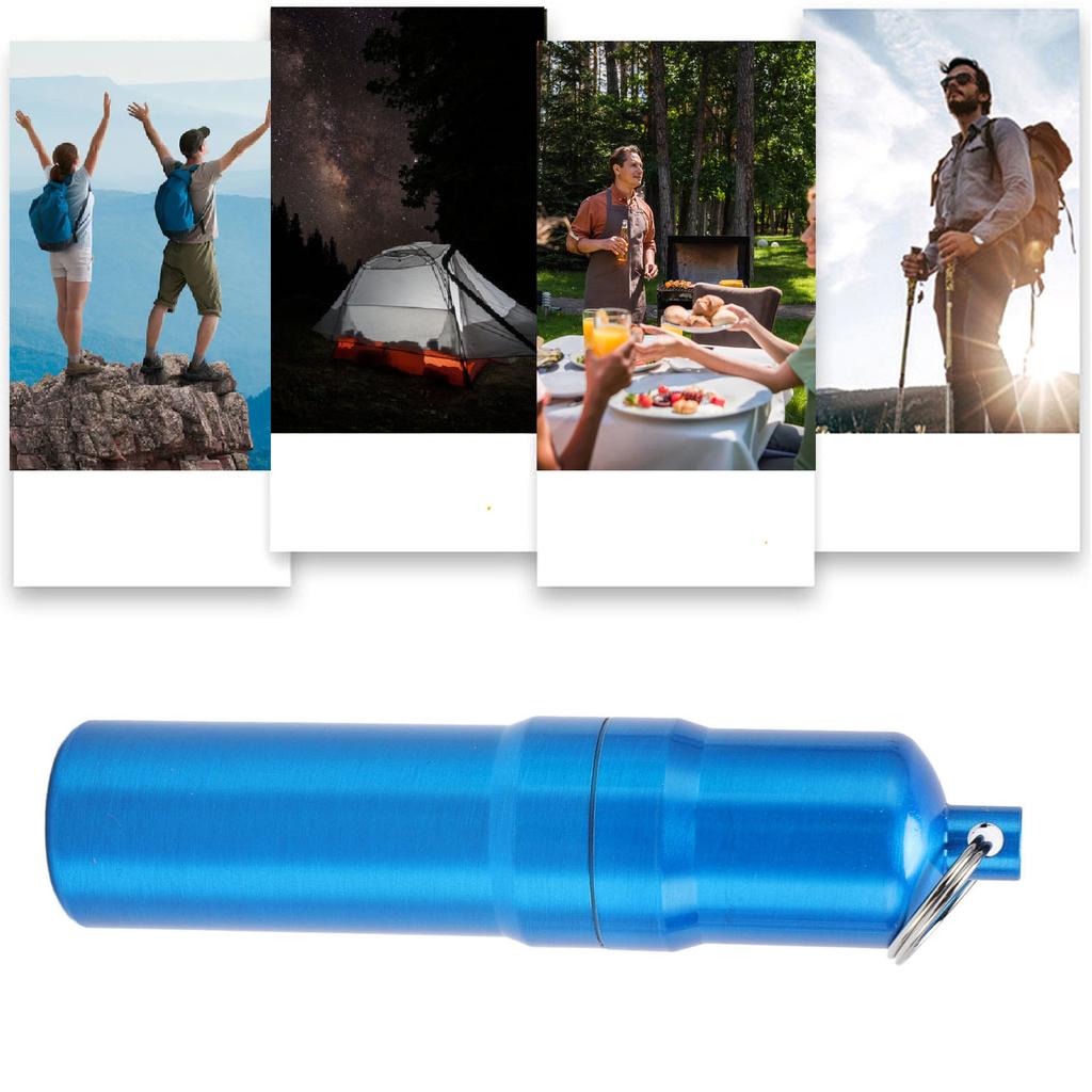 Metall-Aufbewahrungsrohr Aluminiumlegierung Wasserdichtes Rohrbehälter für Outdoor-Camping-Reisen
