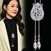 Suijue Autumn And Winter Tulip Diamond Sweater Chain Versatile, Long Fashion Necklace Women