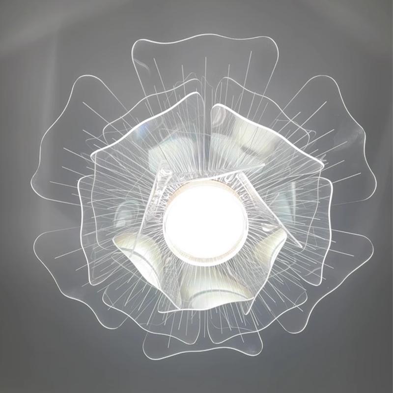 Modern Minimalist Living Room Chandelier Creative Petal Lamp Bedroom Light Luxury Lamps