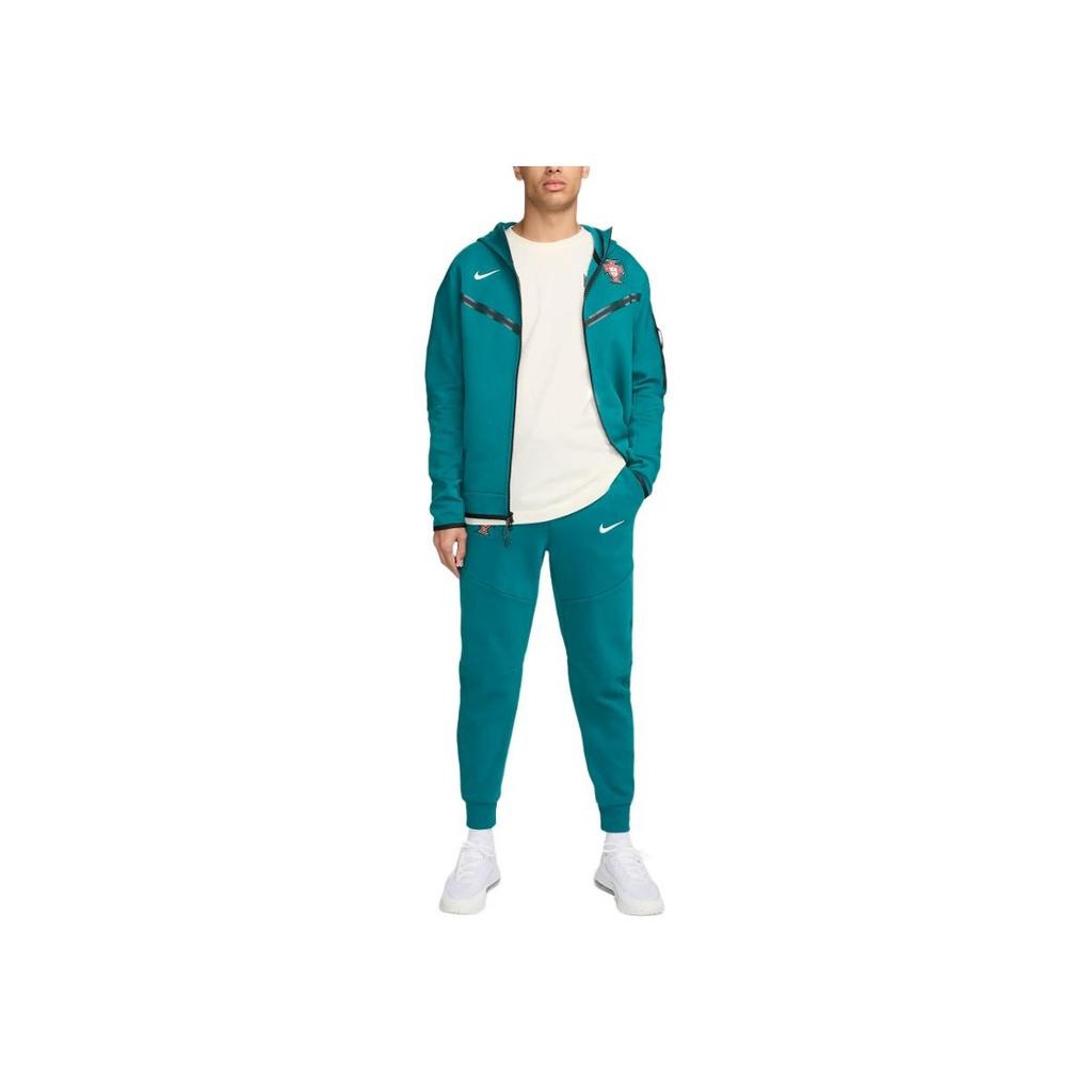 Nike Portugalsko Tech Fleece Windrunner Pohodlná Měkká Bunda na Zip s Dlouhým Rukávem Pánská Bunda Křišťálově Modrá FZ5829-381