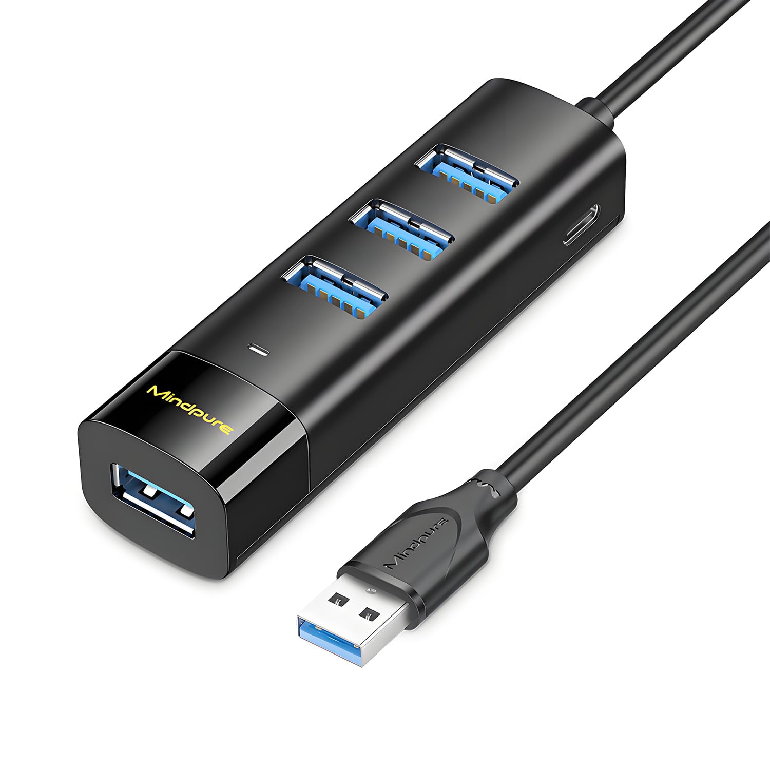 

Mindpure USB 1м ХАБ 4 Одновременная Высокоскоростная Передача Данных 5 Гбит/с 4в1 Питание Маленький и Совместимый с Подходит для Ноутбука 3.0 Хаб, Кабель, Расширение, Порты,