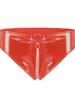 Design Sense Low Waisted PVC Patent Leather Open Crotch Underpants Women Without Peculiar Smell Accurate Size Briefs IEA3