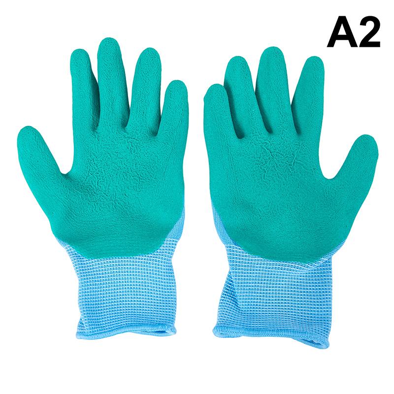 1 Par Luvas de Jardinagem Infantis Respiráveis Luvas Duráveis Impermeáveis Anti Mordida Corte Coletar Conchas Protetor Luvas de Trabalho Manual