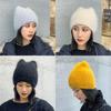 Neue Frauen Nette Katze Ohr Winter Hut Doppel-schicht Kaninchen Pelz Hut Stilvolle Weiche Beanie Hut Für Frauen Warme grils Gestrickte Hut