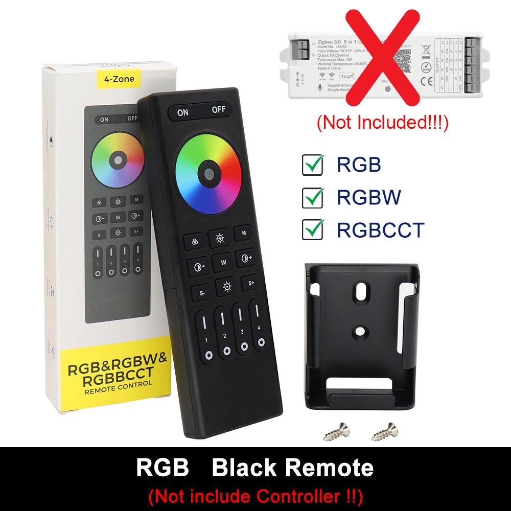 5 in 1 Controller Tuya Zigbee Wifi Smart LED Dimmer 2.4G RC Support Alexa Google Assistant for 12V 24V CCT RGB RGBCCT COB Strip