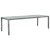 VidaXL Garden Dining Furniture 11pc and Cushions Wicker Resin Grey 43957