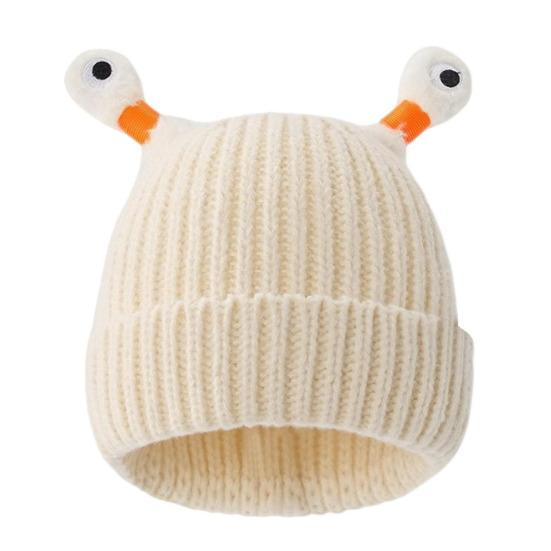 Woolen Hat with Night Light Antenna Decor Warm Knitted Beanie Children Photo Prop Headwear Skiing Hiking Thermal Cap for Adults Teens