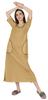 Inkmeso Solid Long Nightgown For Womens V-Neck Loungewear Casual Sleep Dress With