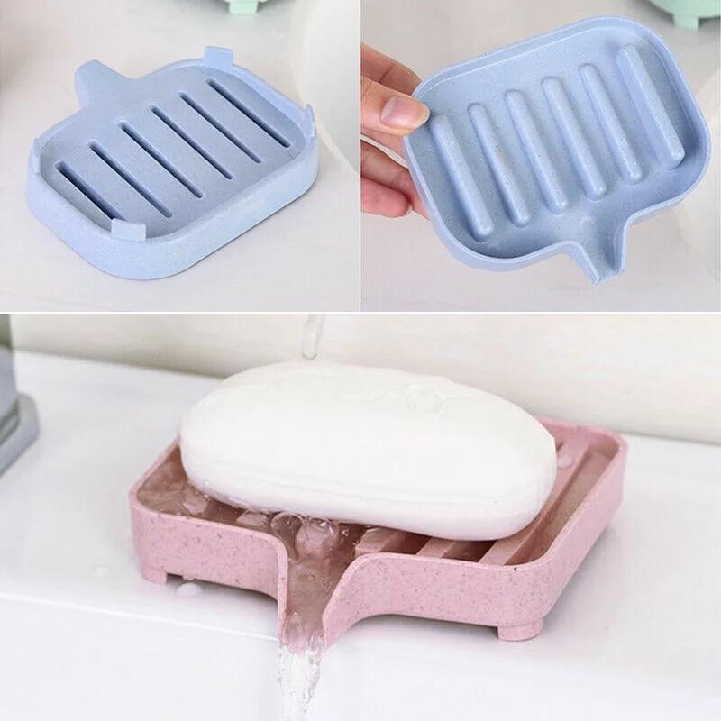 Porte-savon à ventouse pour salle de bain douche portable porte-savon feuille silicone plateau éponge pour accessoires de cuisine salle de bain