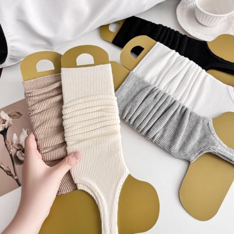 White Foot Socks for Women Spring and Summer, Thin Ballet-style Calf Socks for Slimming, Long Tube Yoga Pile Socks