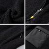 Faux Lambswool Jacket Coat Autumn Winter Zipper Placket Stand Collar Long Sleeve Solid Color Coat with Pockets