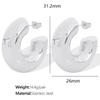 European and American Internet celebrities ins personality ring C type trend simple Epoxy earrings