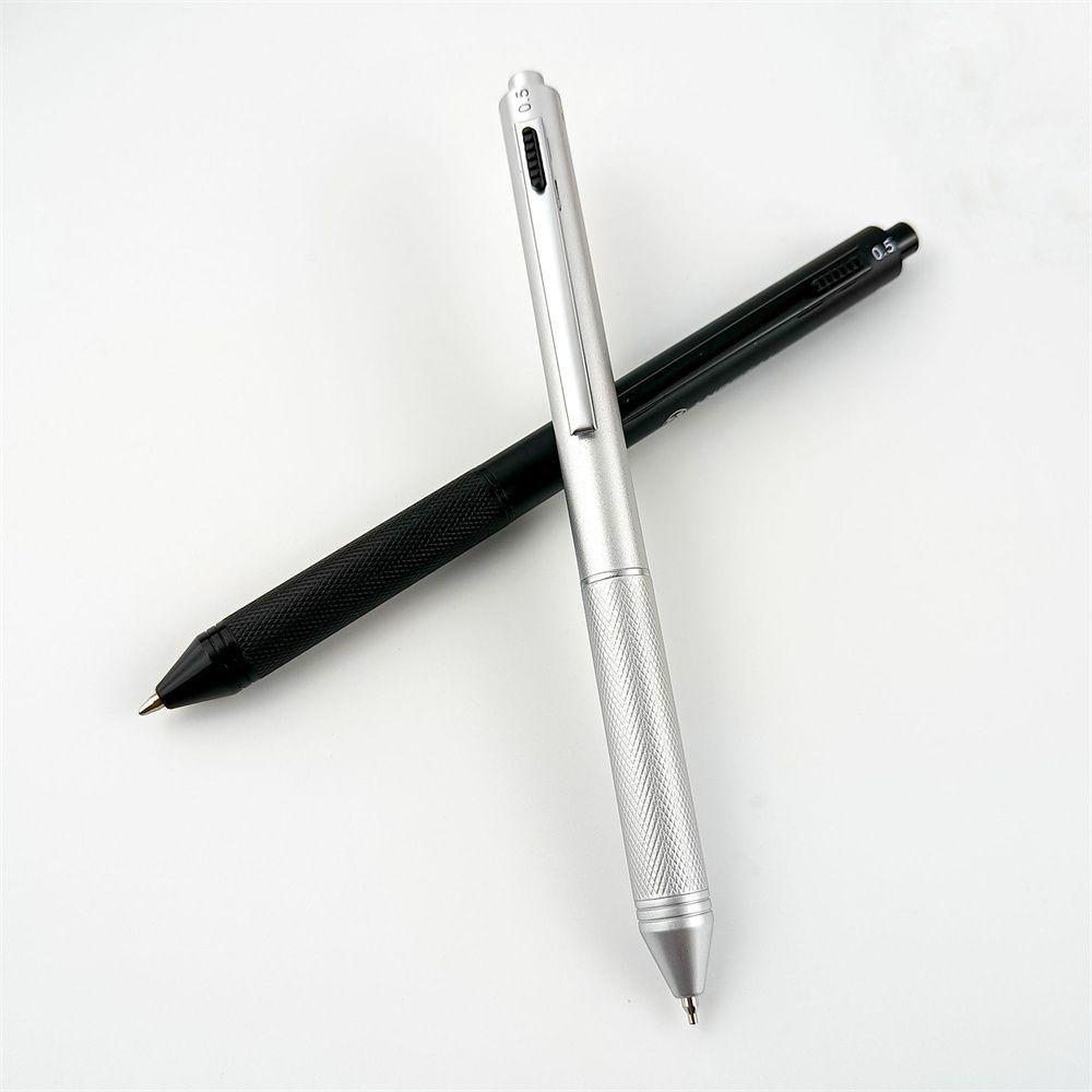 In 1 Student 3 Colors Ball Pen Ballpoint Pens Movable Pencil Automatic Ballpoint Mechanical Pencil