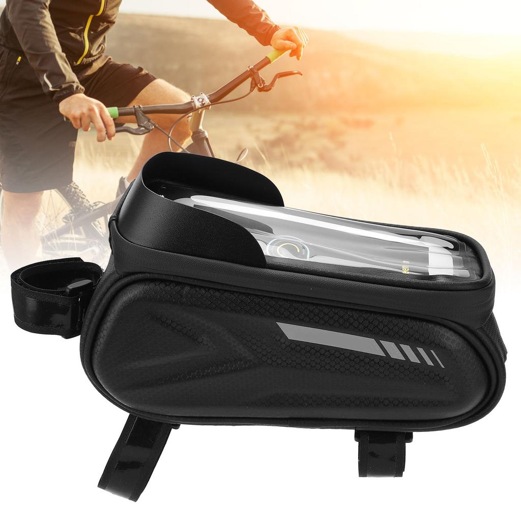 Bike Phone Front Frame Bag Waterproof Reflective Phone Mount Top Tube Bag Pouch