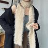 Solid Color Thin Long Scarves Soft Plush Y2K Girl Scarf Outdoor Mohair Women Scarf  Female