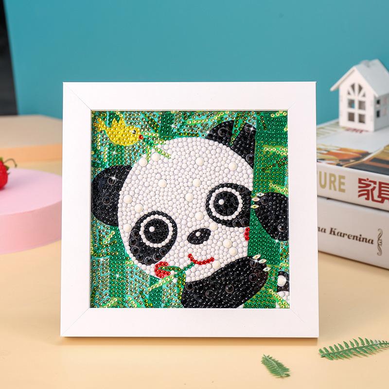 Kids Full Drill 5D Diamond Painting Kit, Cartoon Animal Handmade Diy Diamond Paste Decor Art