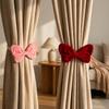 2Pcs Velvet Velvet Bow Curtain Tiebacks Creative Curtain Holders Curtain Strap  Curtain Decor