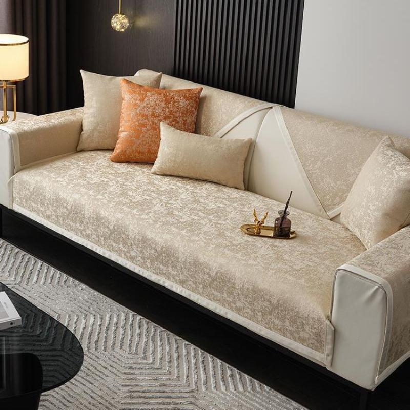 Nordic Luxury Luxury Luxury Sofa Cushion High End Chenille Cover Cloth Simple and Aesthetically Pleasing All Season Universal Anti Slip Seat Cushion