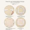 Pack of 3 Embroidery Hoops Featuring Easy Installation Portable Designs Ideal for Crafting Use