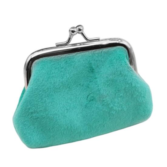 Mini Coin Purse, with Classic Kiss-lock Buckle Design, Portable Velvet Coin Purse, for Coins Earrings Lipstick Samples Daily Use