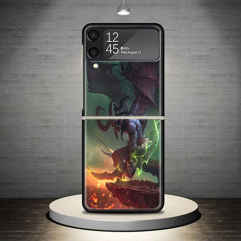 W-World Of W-Warcraft W-Wow Phone Case For Samsung Galaxy Z Flip 7 6 5 4 3 5G Cover ZFlip7 ZFlip6 ZFlip4 ZFlip5 ZFlip3 Coque Fun