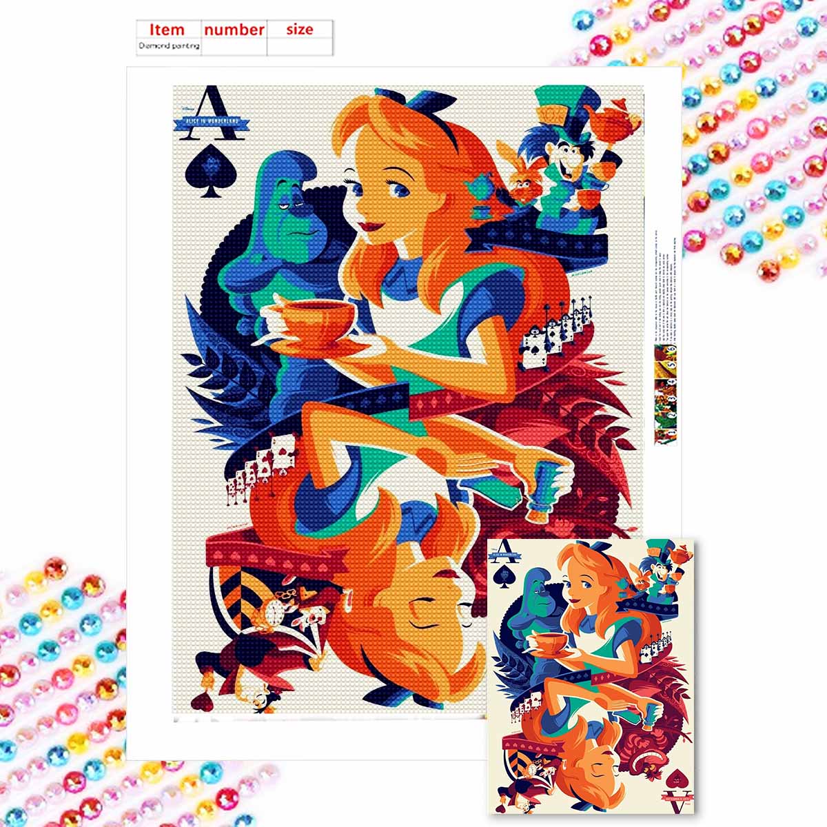 

Full Round Diamond Painting Lovely Princess Art Rhinestone Picture Mosaic DIY 5D Cross Stitch Embroidery Home Decoration Round 20x30cm