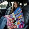 K Pop Demon Hunters Flannel Blanket Hot Anime Girl Boy Team Fan Gift for Home Sofa Cover Camping Travel Multifunctional Blanket