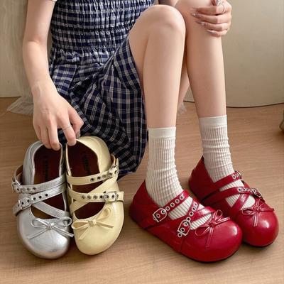 Retro Inward-heightening Shallow Mouth Single Shoes New Soft-soled Shoes