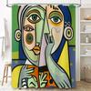 Colorful Bathroom Shower Curtain With Modern Art Design For Home Decor Green & Yellow Abstract Print Size: 72 X 84 Inches Aliexp