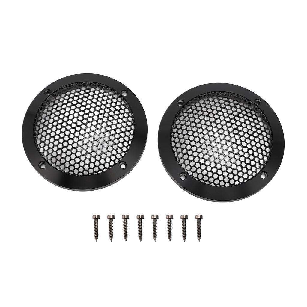 2PCS Ceiling Speaker Grill Cover 92mm Iron Aluminum Round Speaker Mesh Cover Grille Protector for Home Theater Car