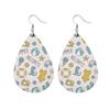 Fashion Leather Earrings Lightweight Faux Leather Leaf Earrings Teardrop Dangle Handmade For Women Girls Jewelry Wholesale