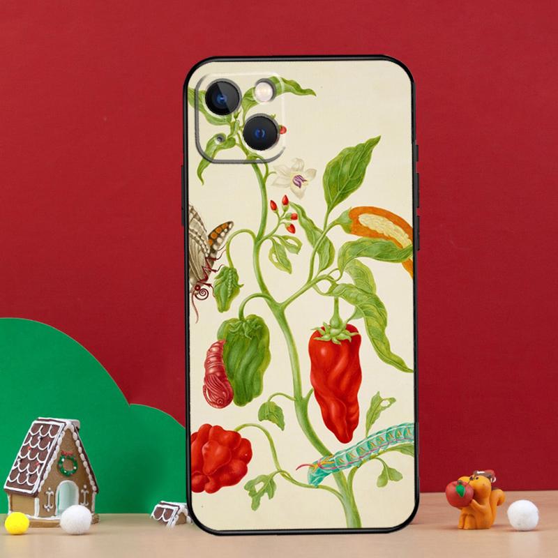 Red Chilli Pepper Pattern Phone Case For iPhone 15 13 11 12 14 Pro Max XS Plus X XR 12 13 Mini Soft Cover