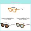 Retro Styled Men And Women Square Sun Glasses With Uv Protection For Travel And Parties