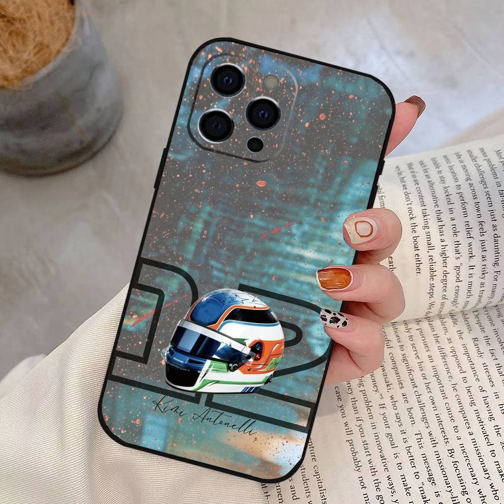 Driver K-Kimi A-Antonelli Phone Case For iPhone 17, 16,15,14,13,12,11 Plus,Pro Max, Others Soft Black Cover
