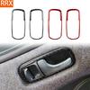 For Nissan 300ZX 1989-1997 Real Carbon Fiber Stickers Inner Door Handle Switch Panel Frame Car Accessories Interior Decorative
