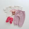 2023 Summer Cartoon Bear Cotton T-Shirt for Kids – Trendy Short Sleeve Top for Boys and Girls