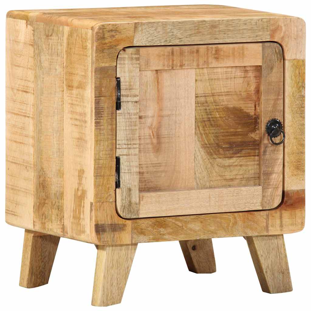 Nightstand Set 2 Pcs 40 X 32 X 46 Cm Rough Solid Mango Wood