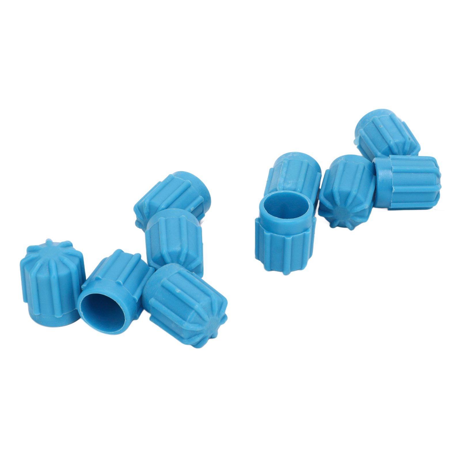 

50PCS Air Conditioning Valve Caps Car Fuel Injection Nozzle Caps Sealing Plastic Dustproof Covers M8X1 Blue синий