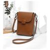 Lässige Rindsleder-Umhängetasche, Neue modische und vielseitige Leder-Handytasche, Kleiner vertikaler Stil, Große Kapazität Crossbody-Tasche
