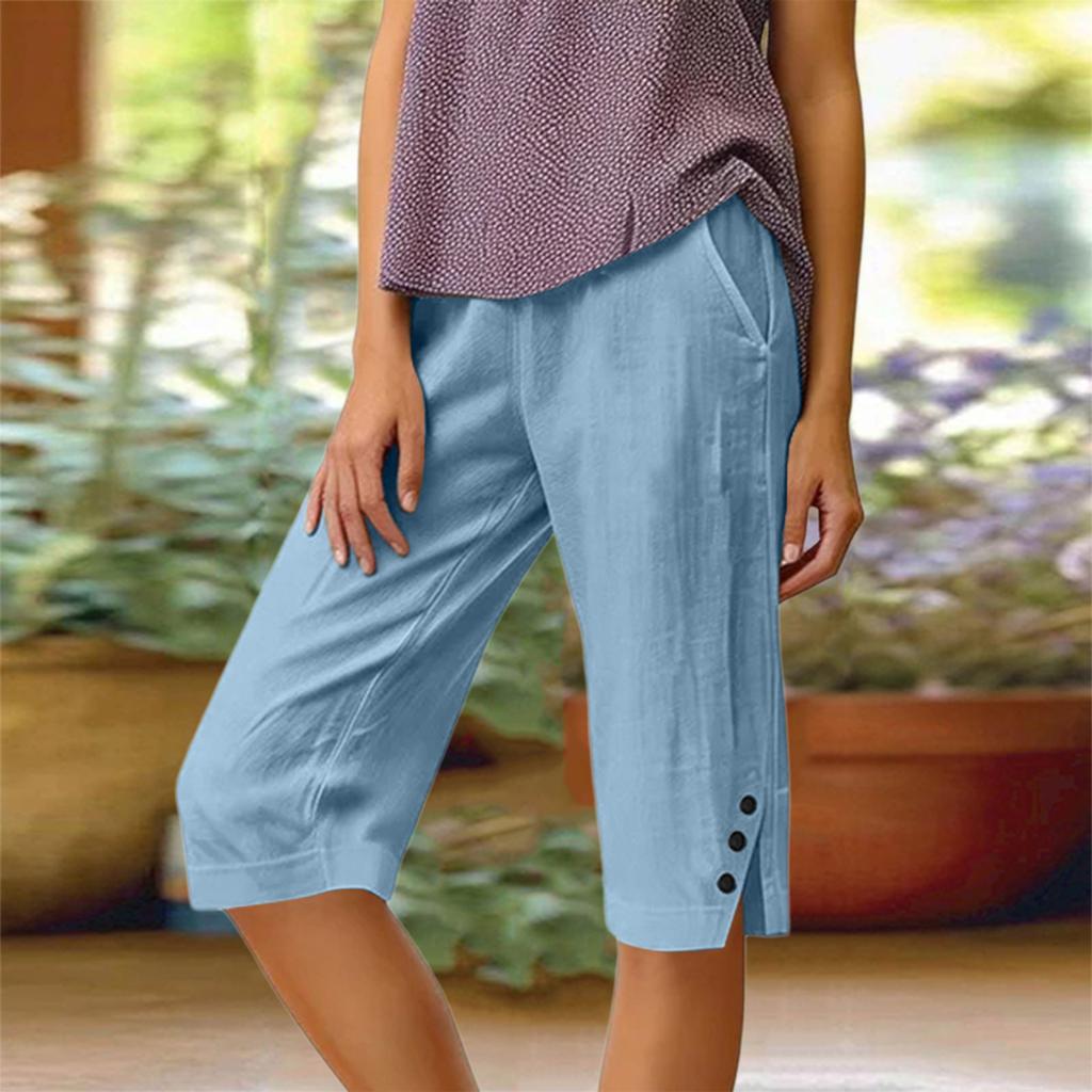 Women's Work Casual Cropped Pant High Waisted Business Casual Tapered Utility Jogger With Pockets