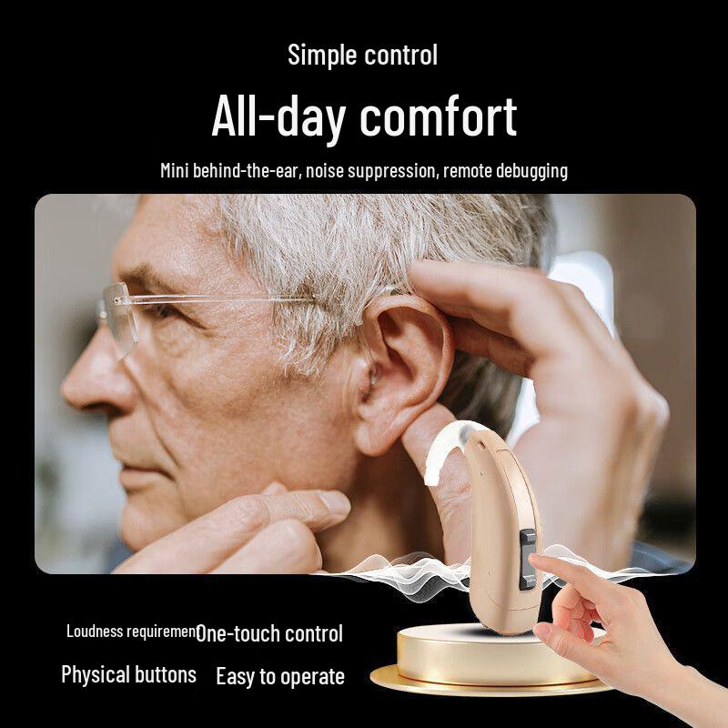 Smart Noise-Reducing Digital BTE Hearing Aid for Elderly - High Power Lisheng