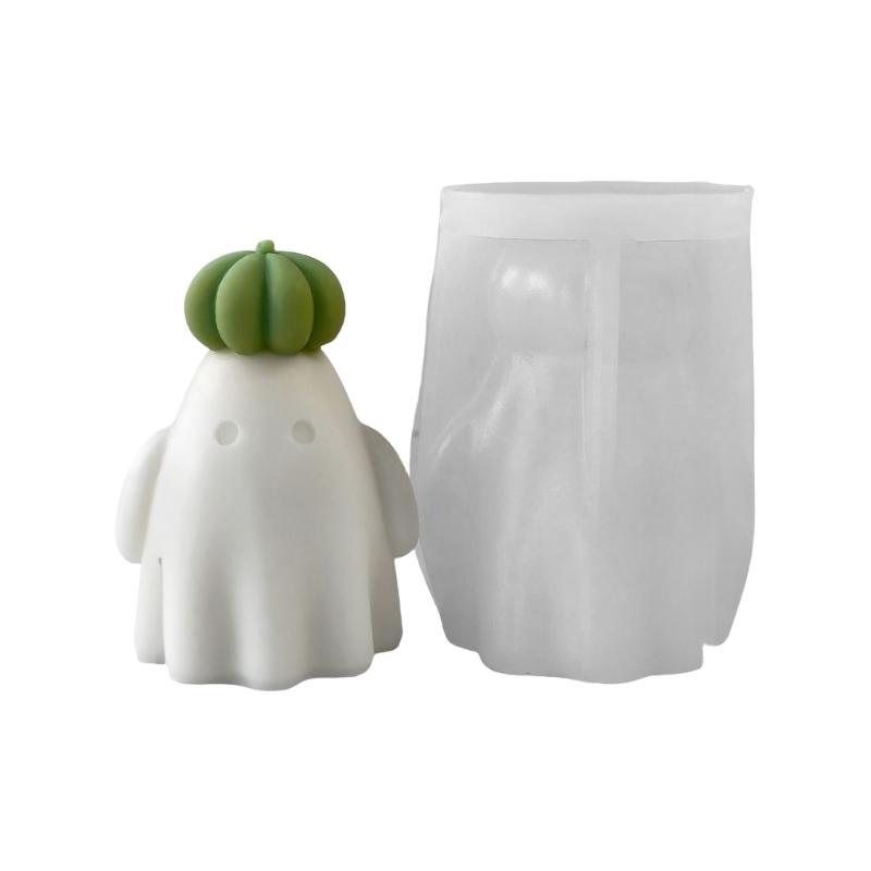 

Halloweens Silicone Mould for Pumpkin Specters Candle Crafting With Reusable Sturdy Materials