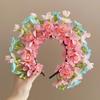 Chinese Style Hairpin Flowers Headband Hair Clip Floral Bridal Wedding Tiara Flower-decorated Girls Headwear Hair Accessories
