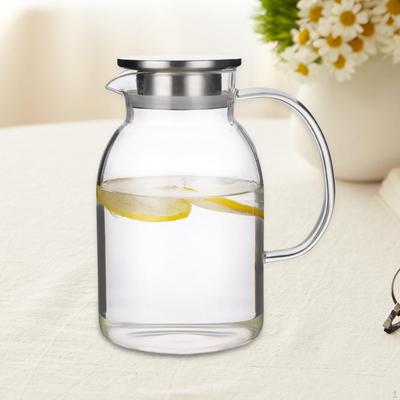 Crystal Clear Jug with Handle for Refreshing Drinks