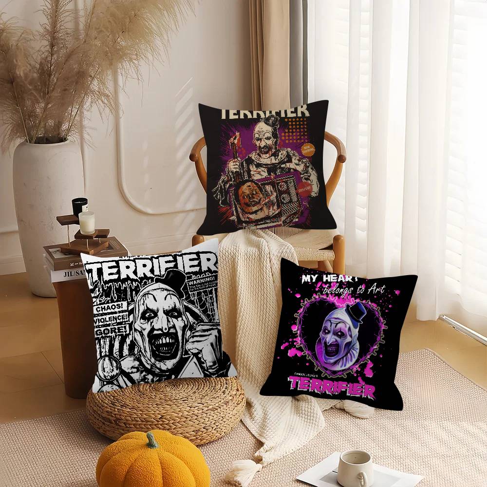 Halloween Horror Terrifier Film Kissen Anime Kissen Sofa Bett Kopfkissenbezug Kissenbezug 45x45 cm Mode