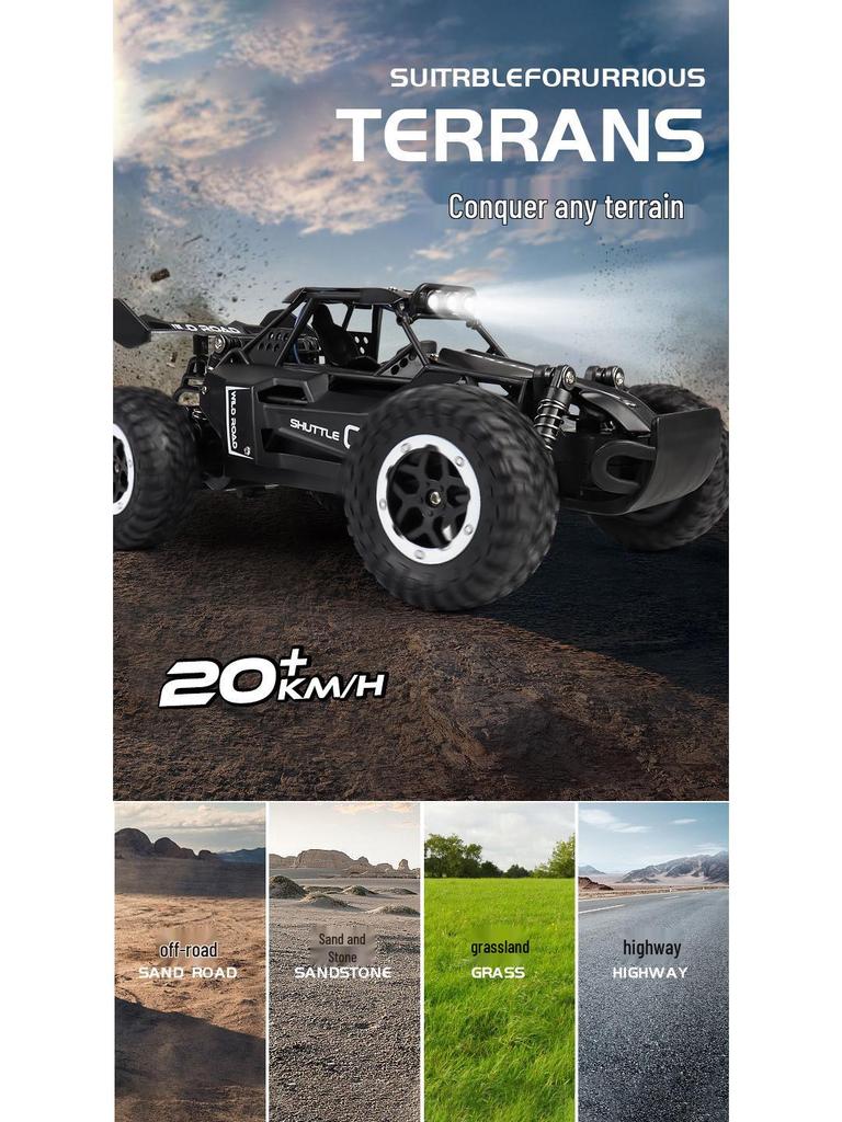 2.4G High-Speed Alloy Remote Control 1:16 Big Foot Climbing Off-Road Racing Car Toy