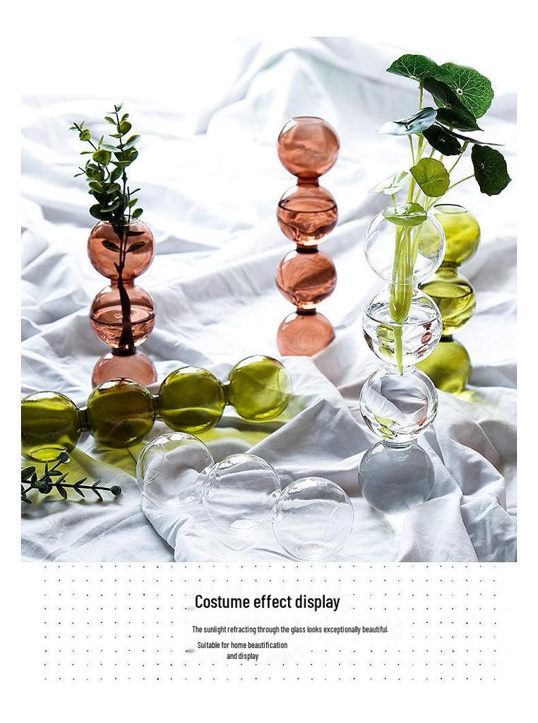 Weixun Korean Bubble Glass Vase - Spherical Hydroponic Flower Decoration Prop