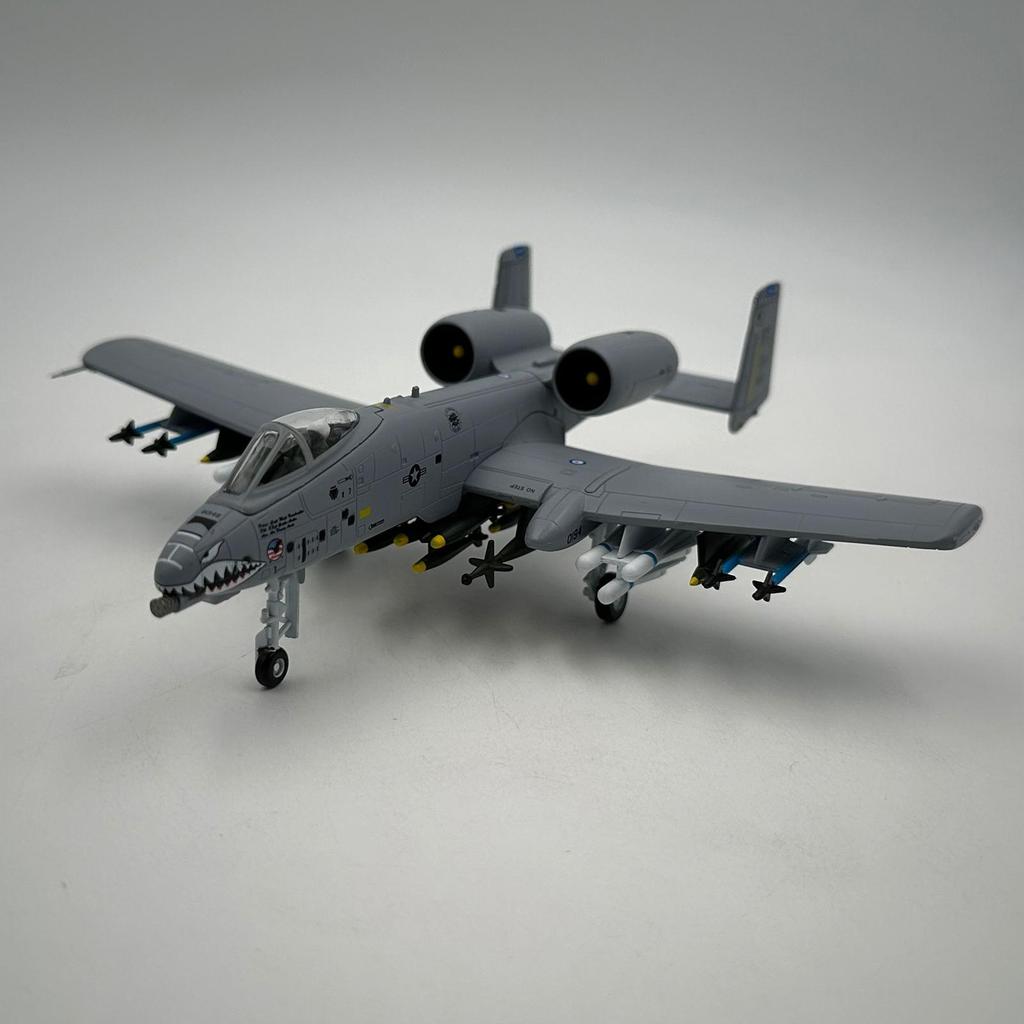 1:100 A-10A Plane Model Aircraft Simulation Display Stand Metal Alloy Fighter Realistic