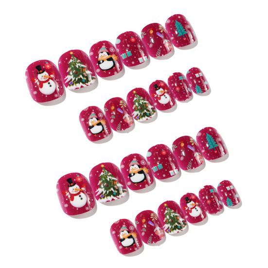 24 Teile/satz Nagel Tipps Zurück-kleber Verlängern DIY Praktische Weihnachten Künstliche Nägel Maniküre Dekoration für Dame
